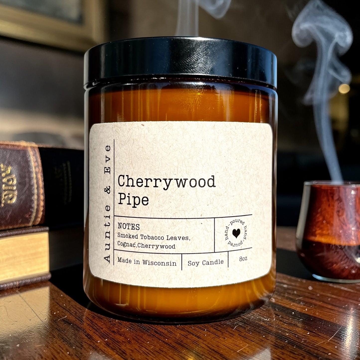 Cherrywood Pipe Soy Candle